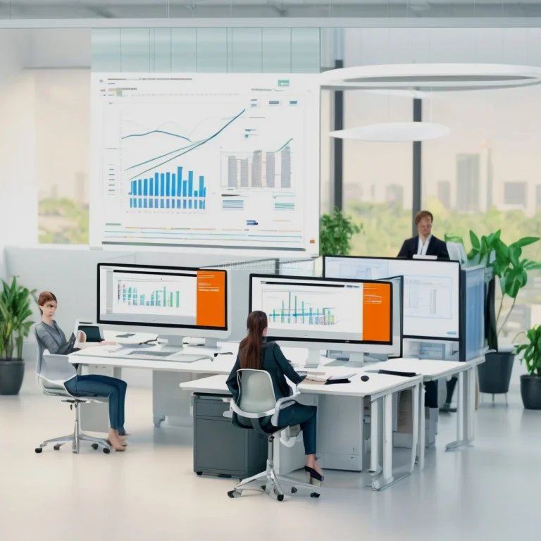 Team collaborating on business software development